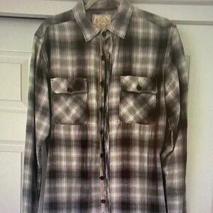 Classic Gray Plaid Button-Down Shirt